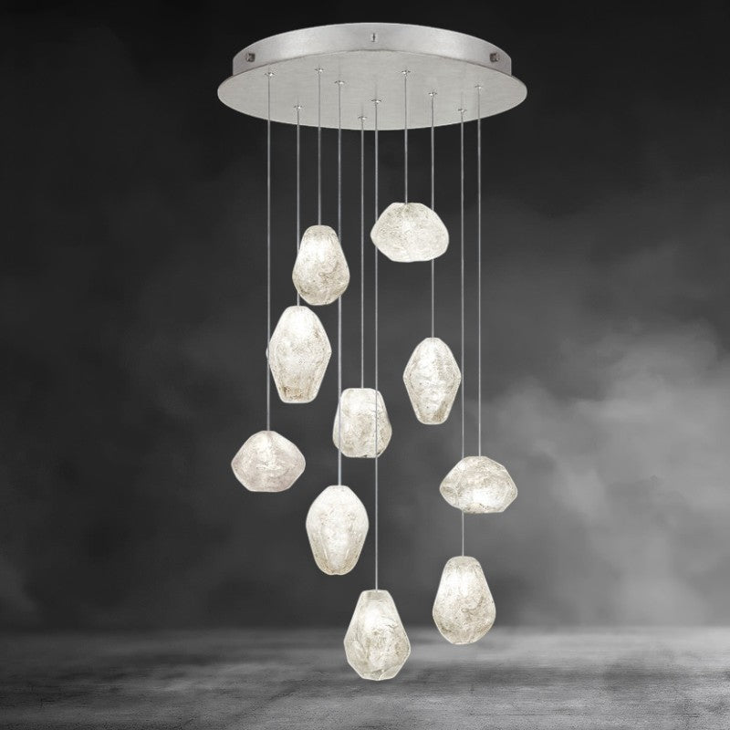 Nature-inspired round chandelier